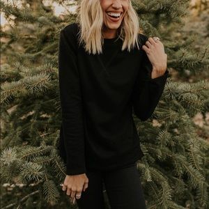 Roolee Black Crew Sweatshirt